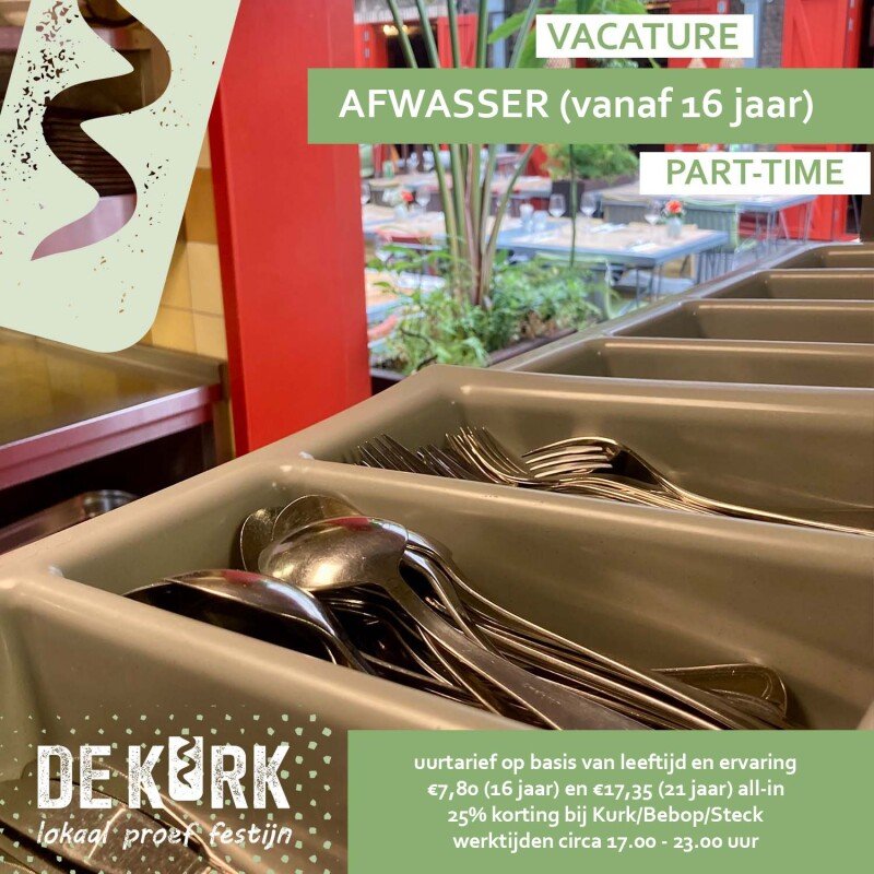 KURK Vacature Afwasser 20260101